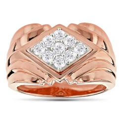 14K Yellow Gold Men's Diamond Ring 1.08ct 14.5mm 7 14K Yellow Gold Men's Diamond Ring 1.08ct 14.5mm -Urban Jewels Shop 14k gold mens diamond ring 108ct p 27979 ro