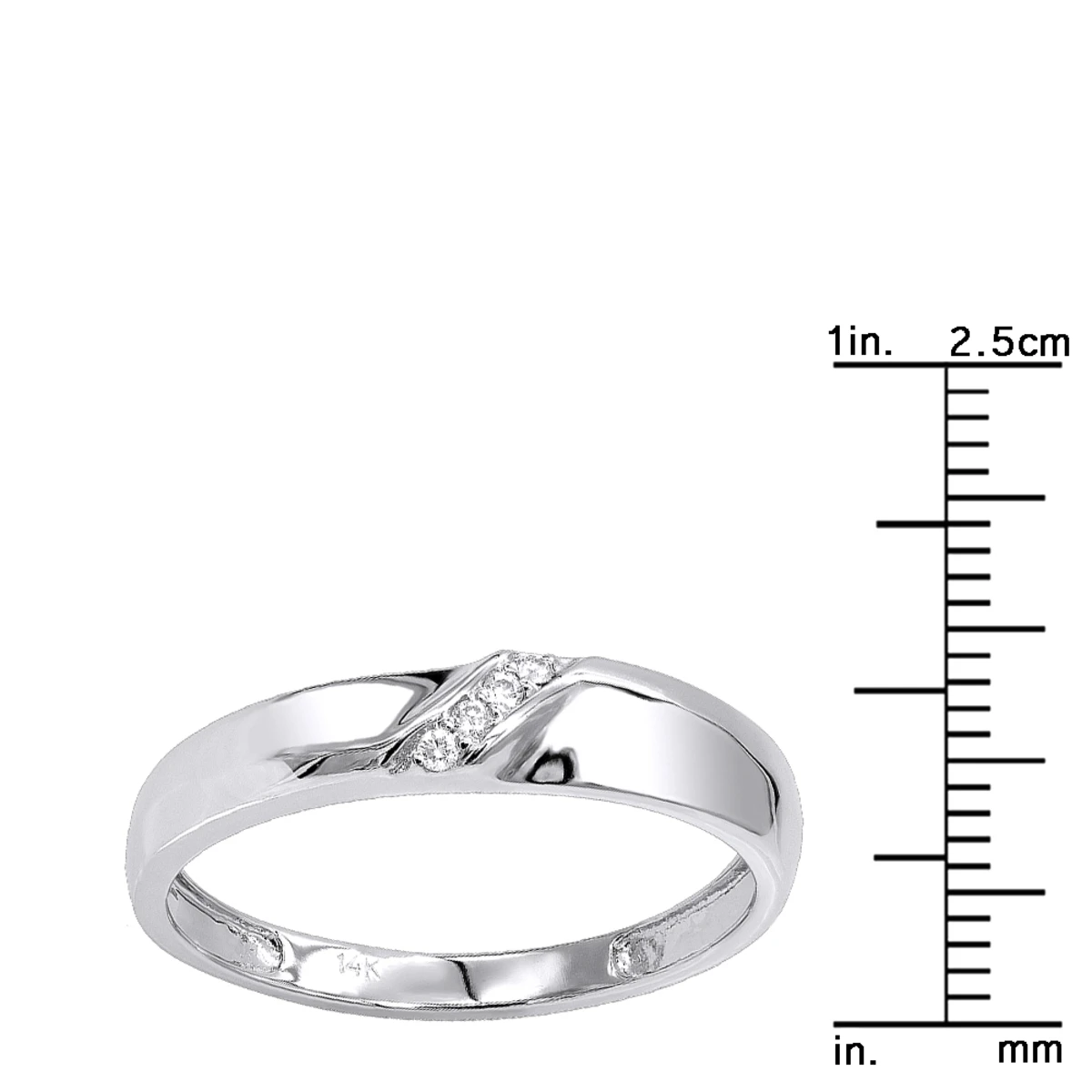14K Rose Gold Men's Diamond Wedding Band 0.06ct 5 14K Rose Gold Men's Diamond Wedding Band 0.06ct - Image 5