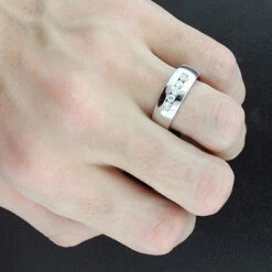 5 Stone 14K White Gold Men's Diamond Wedding Band 0.4ct -Urban Jewels Shop 14k gold mens diamond wedding band 040ct p 27506bod