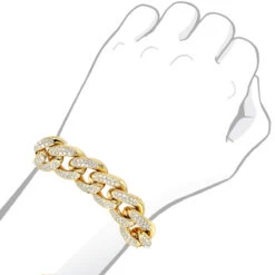 14K Yellow Gold Miami Cuban Link Chain Diamond Bracelet For Men 11.05ct 10 14K Yellow Gold Miami Cuban Link Chain Diamond Bracelet For Men 11.05ct -Urban Jewels Shop 14k gold miami cuban link chain diamond bracelet for men 1105ct bodye