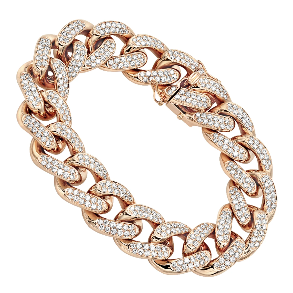 14K Yellow Gold Miami Cuban Link Chain Diamond Bracelet For Men 11.05ct 3 14K Yellow Gold Miami Cuban Link Chain Diamond Bracelet For Men 11.05ct - Image 3