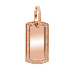 Customizable 14K Yellow Gold Oversized Diamond Dog Tag Pendant For Men 1 Carat -Urban Jewels Shop 14k gold oversized diamond dog tag pendant 1 carat p 5827 ro