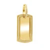 Customizable 14K Yellow Gold Oversized Diamond Dog Tag Pendant For Men 1 Carat