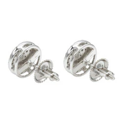 14K White Gold Pave Round Diamond Stud Earrings 0.35ct By Luxurman -Urban Jewels Shop 14k gold pave round diamond stud earrings 035ct by luxurman backwh