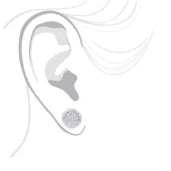 14K White Gold Pave Round Diamond Stud Earrings 0.35ct By Luxurman -Urban Jewels Shop 14k gold pave round diamond stud earrings 035ct by luxurman bodwh