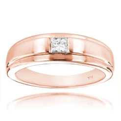 Solitaire 14K White Gold Princess Cut Diamond Wedding Band 0.25ct 7 Solitaire 14K White Gold Princess Cut Diamond Wedding Band 0.25ct -Urban Jewels Shop 14k gold princess cut diamond wedding band 025ct p 7008 ro