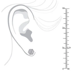 14K White Gold Prong Round Diamond Clusters Earrings 1.2ct Studs -Urban Jewels Shop 14k gold prong round diamond clusters earrings 12ct studs bodwh