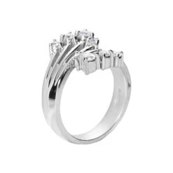 14K White Gold Right Hand Diamond Ladies Ring 0.42ct 6 14K White Gold Right Hand Diamond Ladies Ring 0.42ct -Urban Jewels Shop 14k gold right hand diamond ladies ring 042ct p 29813 back white