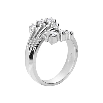 14K White Gold Right Hand Diamond Ladies Ring 0.42ct 3 14K White Gold Right Hand Diamond Ladies Ring 0.42ct - Image 3