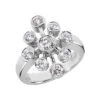 14K White Gold Right Hand Diamond Ladies Ring 0.75ct