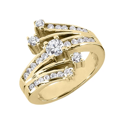 14K White Gold Right Hand Diamond Ladies Ring 0.79ct 2 14K White Gold Right Hand Diamond Ladies Ring 0.79ct - Image 2