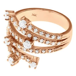 14K White Gold Right Hand Diamond Ring 0.94ct -Urban Jewels Shop 14k gold right hand diamond ring 094ct p 29755 back rose