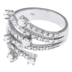 14K White Gold Right Hand Diamond Ring 0.94ct -Urban Jewels Shop 14k gold right hand diamond ring 094ct p 29755 back white 1669662188