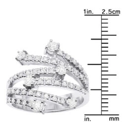 14K White Gold Right Hand Diamond Ring 0.94ct -Urban Jewels Shop 14k gold right hand diamond ring 094ct p 29755 ruler white