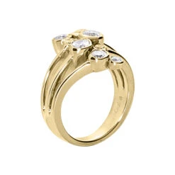 14K White Gold Right Hand Diamond Ring 1.10ct -Urban Jewels Shop 14k gold right hand diamond ring 110ct p 29746 back yellow