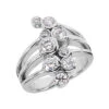 14K White Gold Right Hand Diamond Ring 1.10ct