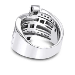 14K White Gold Right Hand Diamond Ring 1.16ct -Urban Jewels Shop 14k gold right hand diamond ring 116ct p 29762 backwh