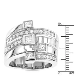 14K White Gold Right Hand Diamond Ring 1.16ct -Urban Jewels Shop 14k gold right hand diamond ring 116ct p 29762 rulerwh
