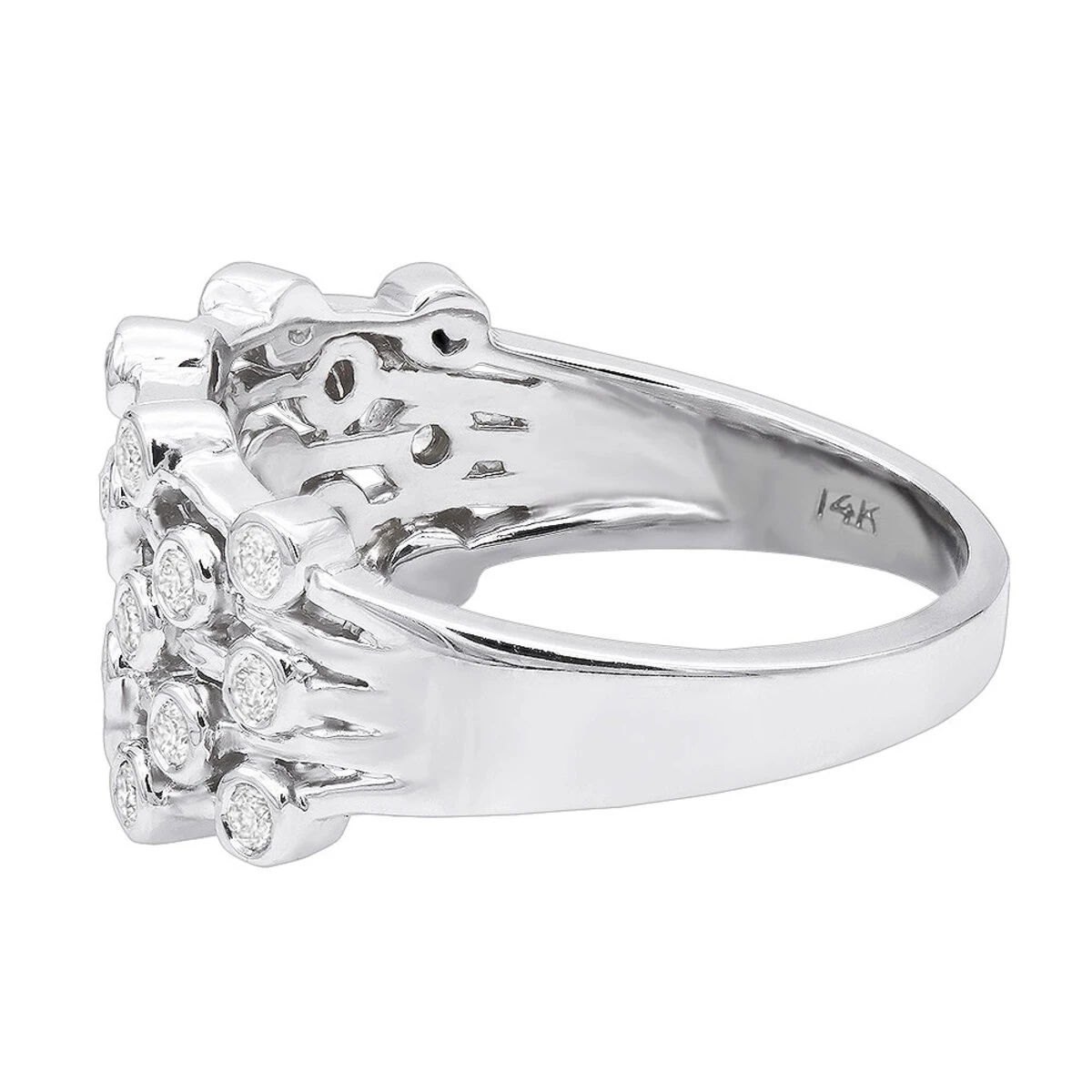 14K White Gold Right Hand Ladies Diamond Ring 0.46ct 4 14K White Gold Right Hand Ladies Diamond Ring 0.46ct - Image 4