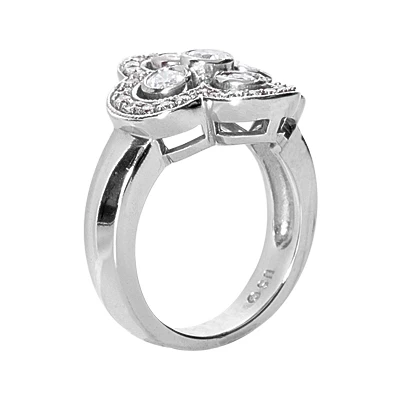 14K White Gold Right Hand Ladies Diamond Ring 0.86ct 2 14K White Gold Right Hand Ladies Diamond Ring 0.86ct - Image 2