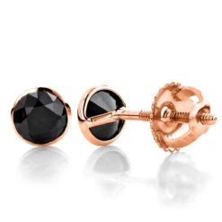 14K White Gold Round Black Diamond Stud Earrings Bezel 1/2ct 8 14K White Gold Round Black Diamond Stud Earrings Bezel 1/2ct -Urban Jewels Shop 14k gold round black diamond stud earrings bezel 12ct p 6224 ro