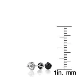 14K White Gold Round Black Diamond Stud Earrings Bezel 1/2ct 11 14K White Gold Round Black Diamond Stud Earrings Bezel 1/2ct -Urban Jewels Shop 14k gold round black diamond stud earrings bezel 12ct p 6224 rulerwh