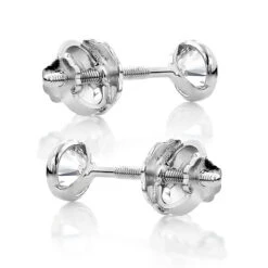 14K Rose Gold Round Diamond Bezel Stud Earrings 0.30ct -Urban Jewels Shop 14k gold round diamond bezel stud earrings 030ct p 7057 backwh