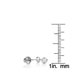 14K Rose Gold Round Diamond Bezel Stud Earrings 0.30ct -Urban Jewels Shop 14k gold round diamond bezel stud earrings 030ct p 7057 rulerwh