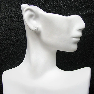 14K White Gold Round Diamond Butterfly Earrings For Women 0.50ct 3 14K White Gold Round Diamond Butterfly Earrings For Women 0.50ct - Image 3