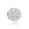 14K White Gold Round Diamond Cluster Pendant For Women 0.5ct