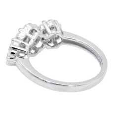 14K White Gold Round Diamond Cluster Ring Flower 0.78ct 11 14K White Gold Round Diamond Cluster Ring Flower 0.78ct -Urban Jewels Shop 14k gold round diamond cluster ring flower 078ct p 5829 backwh