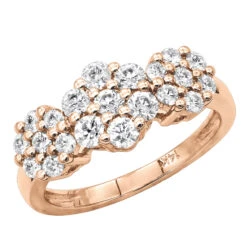 14K White Gold Round Diamond Cluster Ring Flower 0.78ct 10 14K White Gold Round Diamond Cluster Ring Flower 0.78ct -Urban Jewels Shop 14k gold round diamond cluster ring flower 078ct p 5829 ro