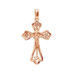 14K White Gold Round Diamond Cross Necklace 0.70ct 13 14K White Gold Round Diamond Cross Necklace 0.70ct -Urban Jewels Shop 14k gold round diamond cross necklace 070ct p 26525 backro