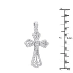 14K White Gold Round Diamond Cross Necklace 0.70ct 15 14K White Gold Round Diamond Cross Necklace 0.70ct -Urban Jewels Shop 14k gold round diamond cross necklace 070ct p 26525 rulerwh