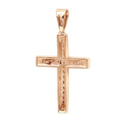 14K White Gold Round Diamond Cross Necklace 1.36ct -Urban Jewels Shop 14k gold round diamond cross necklace 136ct p 26526 backro
