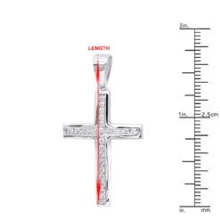 14K White Gold Round Diamond Cross Necklace 1.36ct -Urban Jewels Shop 14k gold round diamond cross necklace 136ct p 26526 rulerwh