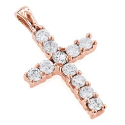 14K White Gold Round Diamond Cross Pendant 0.33ct 10mm 6 14K White Gold Round Diamond Cross Pendant 0.33ct 10mm -Urban Jewels Shop 14k gold round diamond cross pendant 033ct p 26500 ro