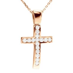 14K White Gold Round Diamond Cross Pendant 0.48ct -Urban Jewels Shop 14k gold round diamond cross pendant 048ct p 26519 rose 20221011 20221027