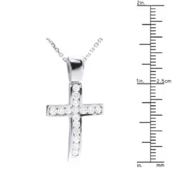 14K White Gold Round Diamond Cross Pendant 0.48ct -Urban Jewels Shop 14k gold round diamond cross pendant 048ct p 26519 ruler white 20221011 20221027