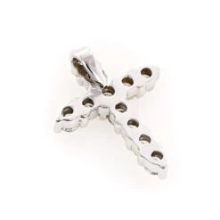 14K White Gold Round Diamond Cross Pendant 1.32ct 17.5mm -Urban Jewels Shop 14k gold round diamond cross pendant 132ct p 26508 backwh