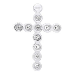 14K Yellow Gold Round Diamond Cross Pendant 1.32ct 24mm -Urban Jewels Shop 14k gold round diamond cross pendant 132ct p 26520 backwh