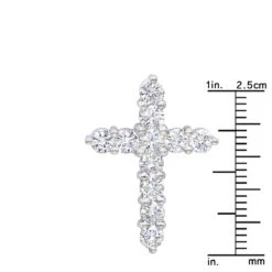 14K White Gold Round Diamond Cross Pendant 1.65ct -Urban Jewels Shop 14k gold round diamond cross pendant 165ct p 26510 rulerwh