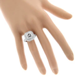 Halo 14K White Gold Round Diamond Engagement Ring Setting 2.40ct -Urban Jewels Shop 14k gold round diamond engagement ring setting 240ct p 6738 bodwh