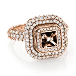 Halo 14K White Gold Round Diamond Engagement Ring Setting 2.40ct -Urban Jewels Shop 14k gold round diamond engagement ring setting 240ct p 6738 ro