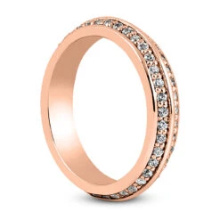 14K White Gold 2 Row Round Diamond Eternity Band 0.80ct -Urban Jewels Shop 14k gold round diamond eternity band 080ct p 24859 back rose 20220426