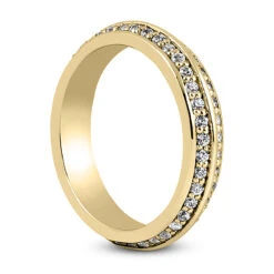 14K White Gold 2 Row Round Diamond Eternity Band 0.80ct -Urban Jewels Shop 14k gold round diamond eternity band 080ct p 24859 back yellow 20220426