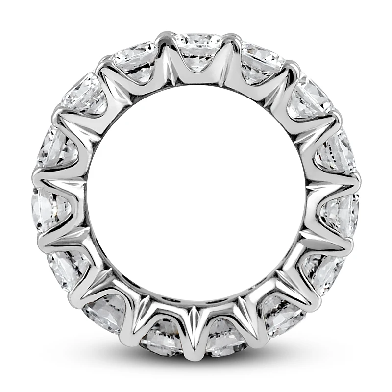 14K White Gold Round Diamond Eternity Band 6.75ct 9 14K White Gold Round Diamond Eternity Band 6.75ct - Image 9