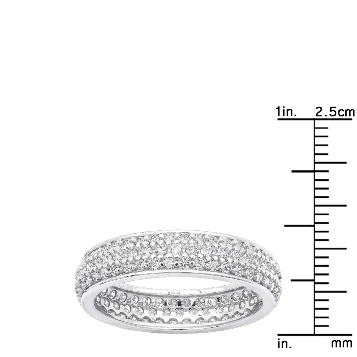 14K White Gold Round Diamond Eternity Ring 1.57ct 8 14K White Gold Round Diamond Eternity Ring 1.57ct - Image 8