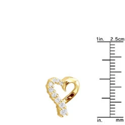 14K Yellow Gold Round Diamond Floating Heart Pendant 0.25ct -Urban Jewels Shop 14k gold round diamond floating heart pendant 025ct p 27715 rulerye 20191215