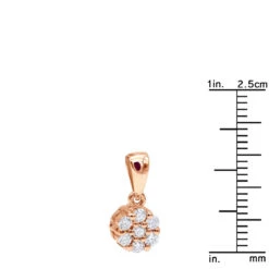 14K Rose Gold Round Diamond Flower Pendant For Women 0.25ct 15 14K Rose Gold Round Diamond Flower Pendant For Women 0.25ct -Urban Jewels Shop 14k gold round diamond flower pendant 025ct p 27210 rulerro